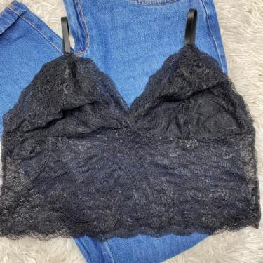 Imagem de Cropped Renda Plus - VM Store, Preto, 52/54
