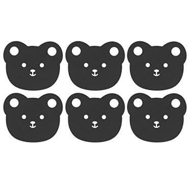 Imagem de Conjunto de 6 peças de porta-copos para bebidas, porta-copos para mesa de centro, tapete de mesa de metal, placa de cozinha com isolamento não escaldante, para bar de cozinha, (Ursa)