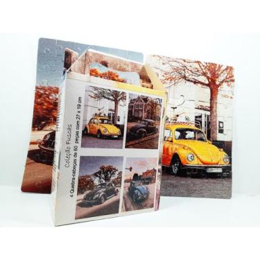 Imagem de Quebra-Cabeça Cognitivo Reabilitação para Idosos - Fusca - 60 peças - 