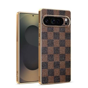Imagem de Kainevy Capa de telefone para Google Pixel 10 Pro XL capa fina de couro de silicone feminina e masculina, estética luxuosa para Google Pixel 10 Pro XL, proteção total para câmera antiarranhões à prova