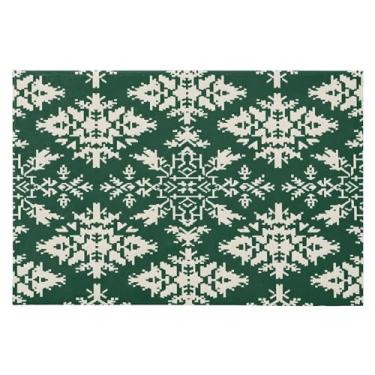 Imagem de CEBUGI Tapete de área 60 x 90 cm macio lavável tapete antiderrapante com suporte de borracha tapetes vintage de Natal para sala de estar, quarto, decoração de casa