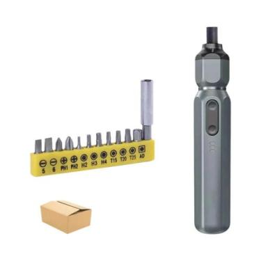 Imagem de Chave De Fenda Elétrica Compacta Sem Fio Com Bateria De Lítio Recarreg