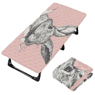 Imagem de Burbuja Lençol de berço de papel rasgado para crianças, lençol de cochilo acolchoado portátil com faixa elástica para meninas e meninos, lavável na máquina, 63,5 x 127 cm