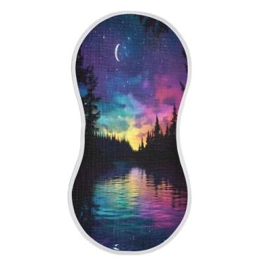 Imagem de xigua Conjunto de 1 panos para arrotar musselina Sky with Moon, super macios e absorventes, roupas de arroto de algodão, presente de chá para recém-nascidos, bebês meninas e meninos