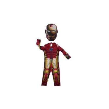 Imagem de Fantasia Homem De Ferro Longo Com Máscara 3d E Enchimento. - Bililika,