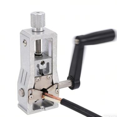 Imagem de Jiawu Máquina Manual de Descascar Fios, Descascador de Fios Alimentado por Broca, Ferramenta Portátil de Descascamento de Cabos de Liga de Alumínio Com Manivela