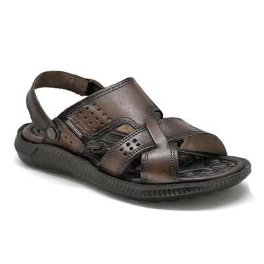 Imagem de Sandália Pegada Tropical Masculino, Marrom, 40