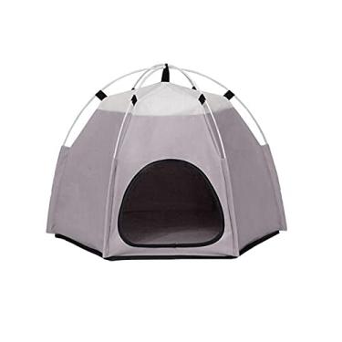 Imagem de Oxford Cloth Scratch- Pet Hexagonal Plegável Abrível Abrigo Cute canil de cachorro filhote gato acampamento para Quatro Estações