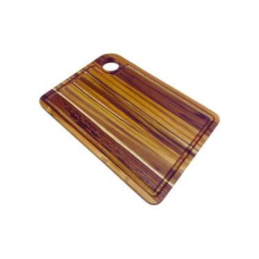 Imagem de Tábua De Corte Madeira e Preparo Carne Churrasco Legumes com Canaleta(TABUA 33X23)