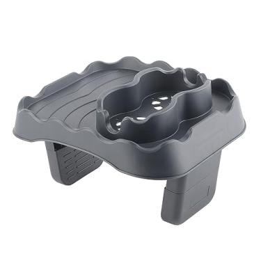 Imagem de Generic Bandeja de Mesa para Banheira de Hidromassagem, Mesa Lateral Ajustável Antiderrapante para Banheira de Hidromassagem Com Suporte para Bebidas para Piscinas, Material Tpu (cinza)