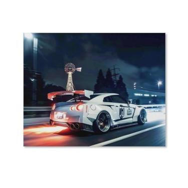 Imagem de HouLaiZhe Esportes Japoneses Jdm R34 Carro Spitfire Posters Tela Estética Sala Decoração de Parede Impressões Galeria Sala Decoração de Parede para Quarto Sala de Estar Escritório 08 x 10 polegadas
