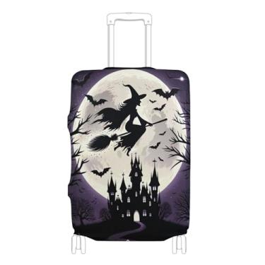 Imagem de Joisal Capas engraçadas de Halloween, bruxa, abóbora, para mala, protetor de mala, presentes de viagem, capa de terno, P, serve para capa de 45 a 50 cm, Halloween Witch Pumpkin Funny, XL 29-32 in