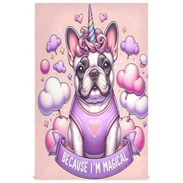 Imagem de Joisal Toalha de chá de mão bonito roxo desenho animado cachorro panos de prato para cozinha panos decorativos panos reutilizáveis absorventes 45 x 71 cm, 6 pacotes