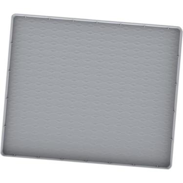 Imagem de Generic Tapete para geladeira, acessórios, à prova de vazamentos, reutilizável, proteção contra derramamentos, multifuncional, bandeja coletora de, Cinza