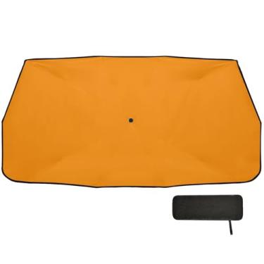 Imagem de Guarda-sol Tangerine para para-brisas de carro bloco UV grande pára-brisas 147 cm x 75 cm