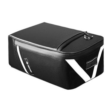 Imagem de Bolsa de Banco Traseiro Quadro Bicicleta Elétrica Cauda Equipamento Especial Ciclismo 8L Fecho com Zíper Cola a Quente PU Compartimento Espaçoso Detalhe Reflexivo Cintas Fixação Ajustáveis