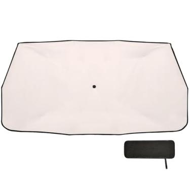 Imagem de Guarda-sol de concha para para-brisa de carro proteção de isolamento térmico para janelas de carro guarda-chuva de para-brisa de 147 x 75 cm