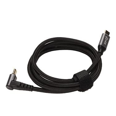 Imagem de Cryfokt Cabo USB C de 90 Graus Cabo de Carregamento Rápido Profissional para Steam Deck 4K 60Hz Tela de Projeção HD para Trabalho, Estudo, Entretenimento, Liga de Alumínio, Linha Trançada de Nylon