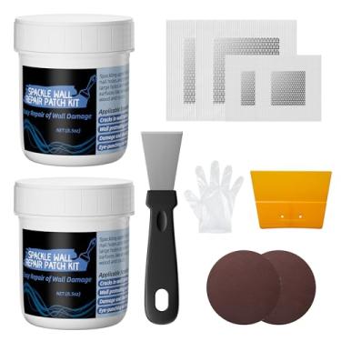 Imagem de Oriflame Kit de reparo de drywall: reparo de parede de 241 g com patch/raspador/lixa/luvas - massa de parede branca para furos de unhas/rachaduras/amassados/manchas/parede descascada (2)