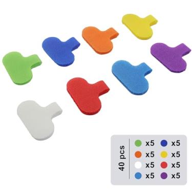 Imagem de Unlorspy 40 etiquetas de cabo, etiquetas de fio à prova d'água, etiquetas de cabo multicoloridas, etiquetas de identificação eletrônica graváveis para organização de eletrônicos/computador e