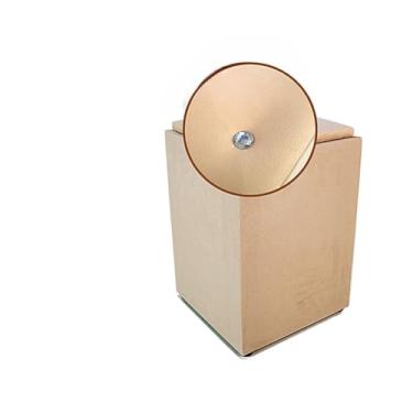 Imagem de Puff em Suede com Almofada – Puff Decorativo Confortável e Elegante para Sala, Quarto e(Bege Botão)