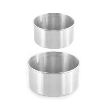 Imagem de Jogo Forma Assadeira de Bolo Redonda Alta| Para Fazer Bolos Caseiros, Sobremesas, Cucas, Festas e Padarias(Jogo 20/25x10)