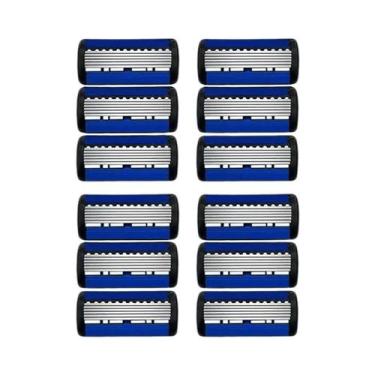 Imagem de Navalha Manual Unissex Com Lâmina De Aço Inoxidável De 6 Camadas, Cabe