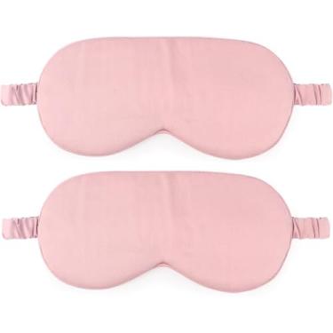Imagem de Pacote com 6 máscaras de dormir de viscose de bambu, máscara para dormir com bloqueio de luz com faixa ajustável para viagem, noite, soneca, avião, homens e mulheres