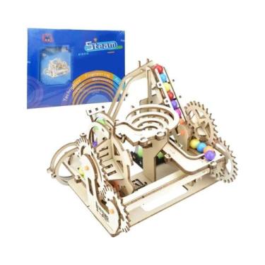 Imagem de Conjunto De Quebra-Cabeça De Madeira 3D Com Pista De Bolinhas, Modelo 