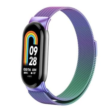 Imagem de VEVEL Pulseira Milanese Loop para Xiaomi Mi Band 8 NFC aço inoxidável cinto de liberação rápida Correa Miband8 pulseira Mi band 8 acessórios pulseiras de relógio, For Miband 8, Ágata