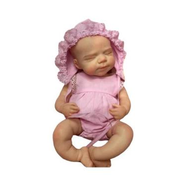 Imagem de Boneca Reborn Lavável Pascale Menina 2 Conjuntos Silicone Macio Com Bo