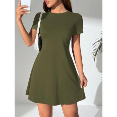 Imagem de Vestido Feminino Godê Rodado Manga Curta Primavera/Verão/Outono - Bial