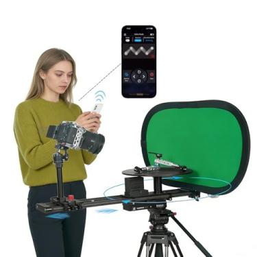 Imagem de Cabine fotográfica motorizada 360, toca-discos para fotografia, giratório de plataforma rotativa de câmera, realiza gravação de vídeo 360 e zoom in/out, controle de aplicativo