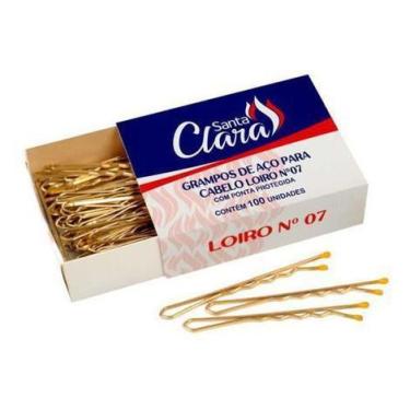 Imagem de Grampos Para Cabelo Penteados aço Profissionais Nº7  100Un - SANTA CLA