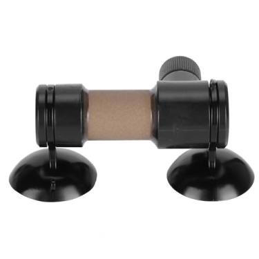 Imagem de Chiffonade Difusor de dióxido de carbono de plástico preto sistema de dissolução de atomizador de CO2 de cerâmica com trava de porca para aquário (G)