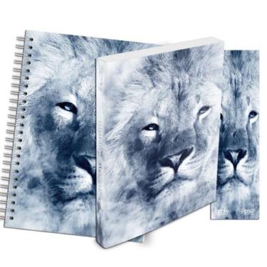 Imagem de Kit Leão da Tribo de Judá - Planner + Bíblia Brochura NAA + Marca Pági