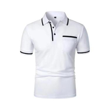 Imagem de Camisas Polo Masculinas Casuais De Verão, Respirável, De Manga Curta, 