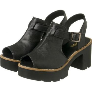 Imagem de Sandália meia pata  Open Boot  - Própria, Preto, 36