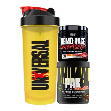 Imagem de Kit Pré-treino Hemo-Rage Unleashed 180g + Animal Pak Powder 300g - Nutrex Research-Unissex