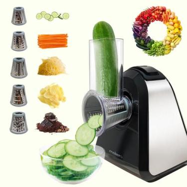 Imagem de Ralador de queijo elétrico mokero 5 em 1, cortador de 150 W