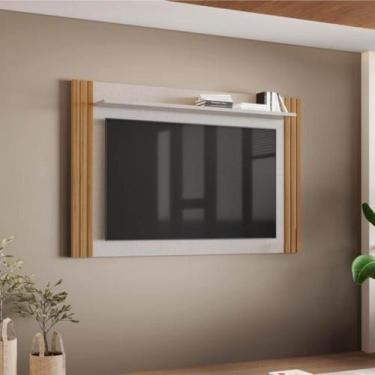 Imagem de Painel para TV até 65 NT1375 Ripado Off White/Freijó  Notável Móveis -