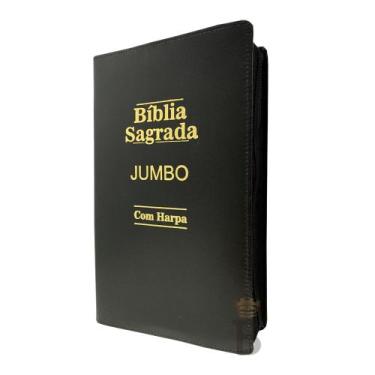Imagem de Bíblia Sagrada Letra Jumbo - Ziper Agenda - Preta - C/ Harpa - Revista