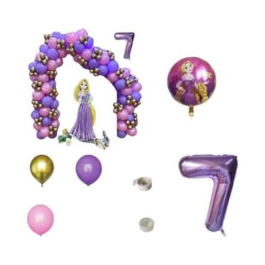 Imagem de Conjunto De Decoração De Festa De Aniversário Da Princesa Rapunzel Bal