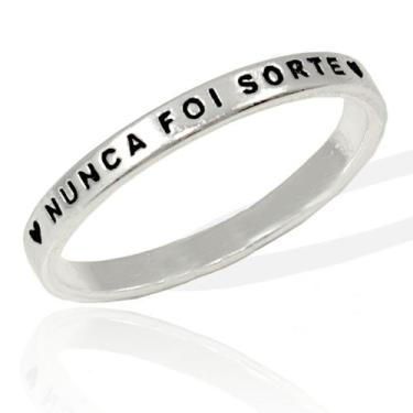 Imagem de Anel Aliança Prata Pura Legitima Nunca Foi Sorte - Lojas La&Ny Pratas,
