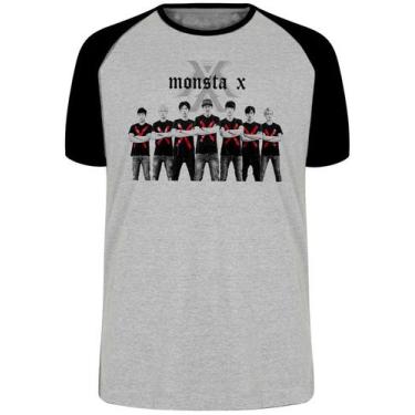 Imagem de Camiseta monsta x bts Blusa Plus Size extra grande adulto ou infantil,