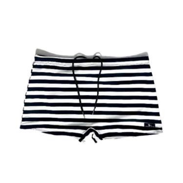 Imagem de SUNGA ADULTO BOXER LISTRA PRETO COM BRANCO-Masculino