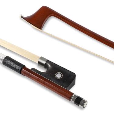 Imagem de PAWFECTJEE Arco de violoncelo feito à mão com crina de cavalo natural, sapo de ébano, corda de prata de níquel - qualidade de som superior e equilíbrio perfeito (arco de cello 4/4)