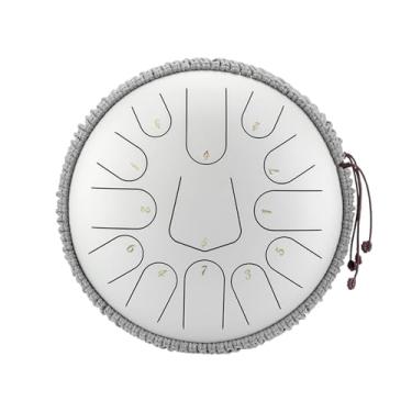 Imagem de 13 notas, 30,5 cm, chave C, língua de aço, tambor etéreo, yoga, música, tambor de mão, casual, percussão (prata)