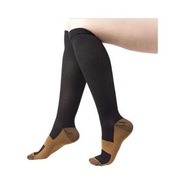 Imagem de Meias De Compressão Pretas Para Varizes, Uso Médico, Enfermagem, Espor