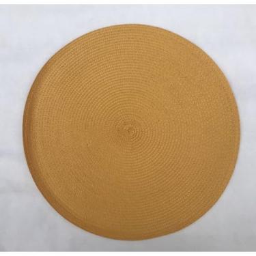 Imagem de Kit 4 Peças Jogo Americano Redondo Sousplat Cozinha Jantar Descanso de Prato Sousplat Cozinha(Amarelo)